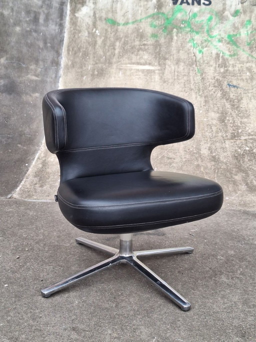 Vitra Petit Repos Black/Brown Leather by Antonio Citterio – fauteuils