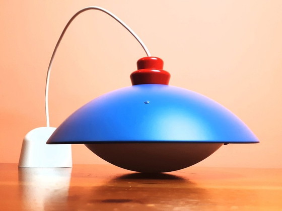 Image 1 of Lampada da soffitto vintage Ikea SMYG stile Memphis, lampada a forma di fungo UFO, design Maria Vinka