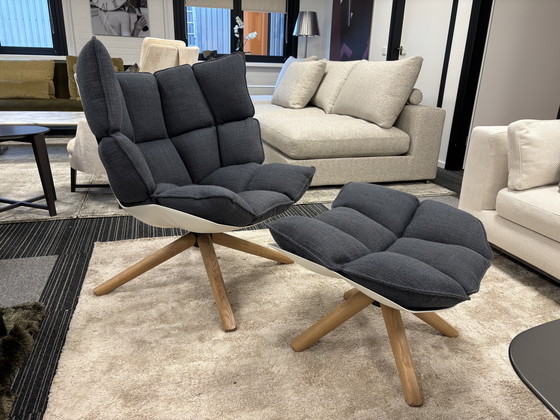 Image 1 of B&B Italia Lounge Chair + Ottoman In Stof Cat. A Astro