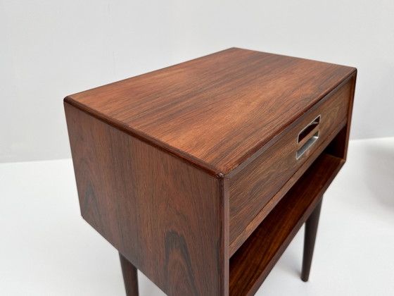 Image 1 of Set Of 2 Rosewood Nightstands By Johannes Andersen For Dyrlund 1960S