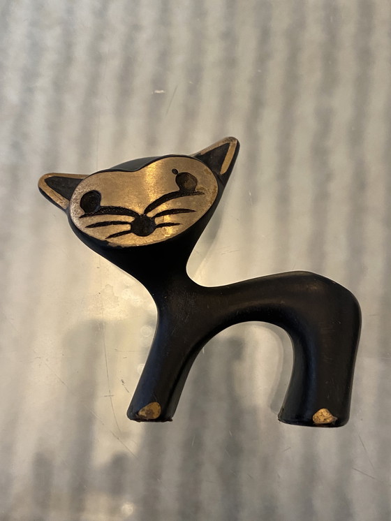 Image 1 of Vintage 1950s Cat Pen Holder by Walter Bosse