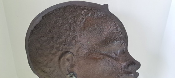Image 1 of Bronze Profile of an African Man, 1930, Franz Hagenauer Vienna