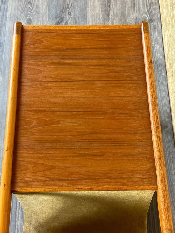 Image 1 of 60s 70s teak table side table newspaper stand Danish Design
