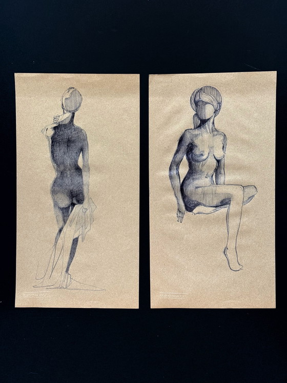 Image 1 of Eugène Eechaut (1928-2019) - Satz von 2 Werken (1963)