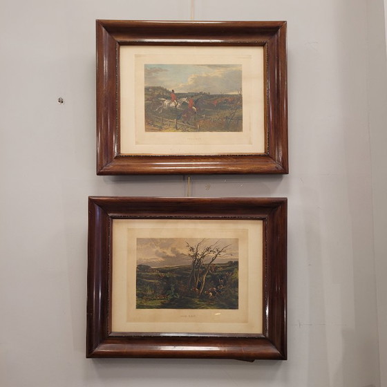 Image 1 of Engraving “Full cry”, J. Harris and William J. Shayer, 1864 - England