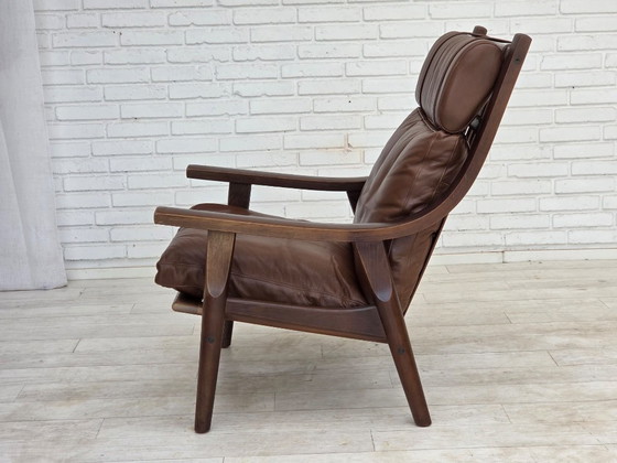 Anni '70, design danese di H.J.Wegner, poltrona schienale alto, modello GE530. – Hans Wegner, Poltrone (photo 10 of 26)