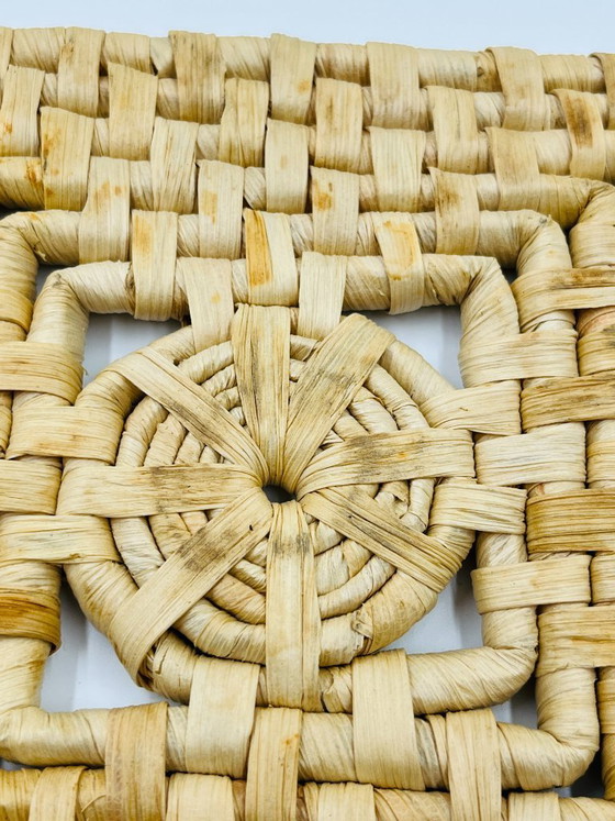 Image 1 of Pair of vintage braided fiber trivets