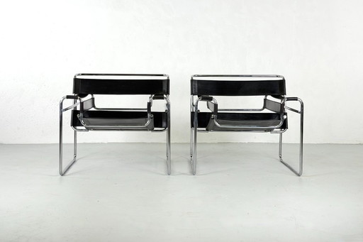 Pair of Wassily armchairs by Marcel Breuer for Gavina - 1960s