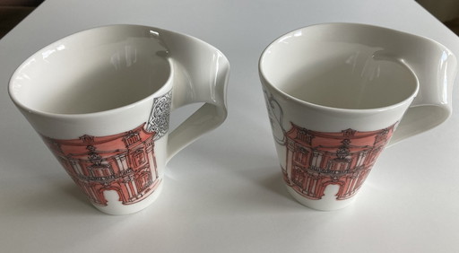 Set di 2 tazze Villeroy & Boch edizione New Wave, omaggio di cortesia.