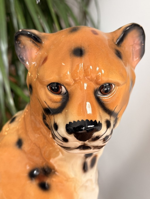 Pantera/tigre de cerámica vintage