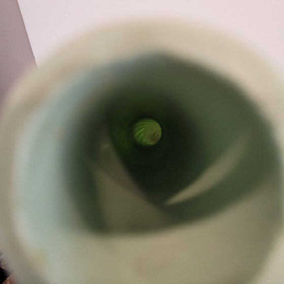 Image 1 of Vase / Soliflore en cristal, vert céladon, années 70 – France