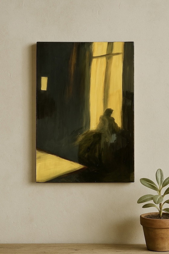 Image 1 of 1x Öl auf Platte mit hochglänzender Epoxidharzbeschichtung | Wilma Laarakker (2007)