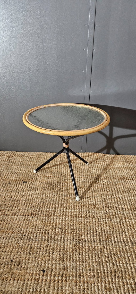 Image 1 of Rohé Noordwolde side table – rattan – 1950s/60s
