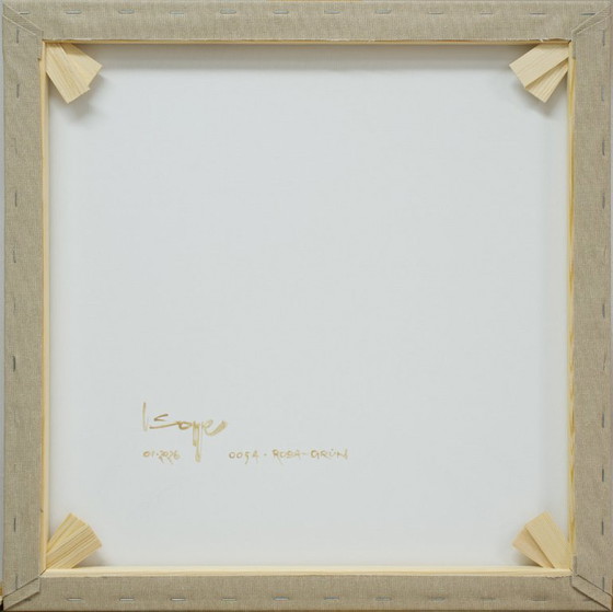 Image 1 of Cuadro original Complementario Rosa-Verde 005A, pieza única, 50x50cm sobre lienzo