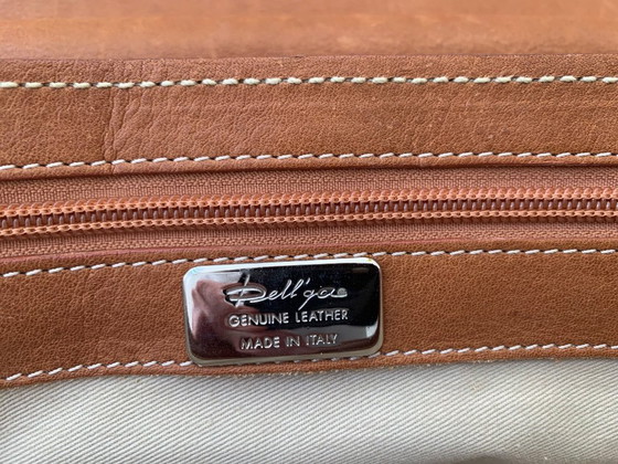 Image 1 of aktentas Dell'Ga Italia - zacht leer