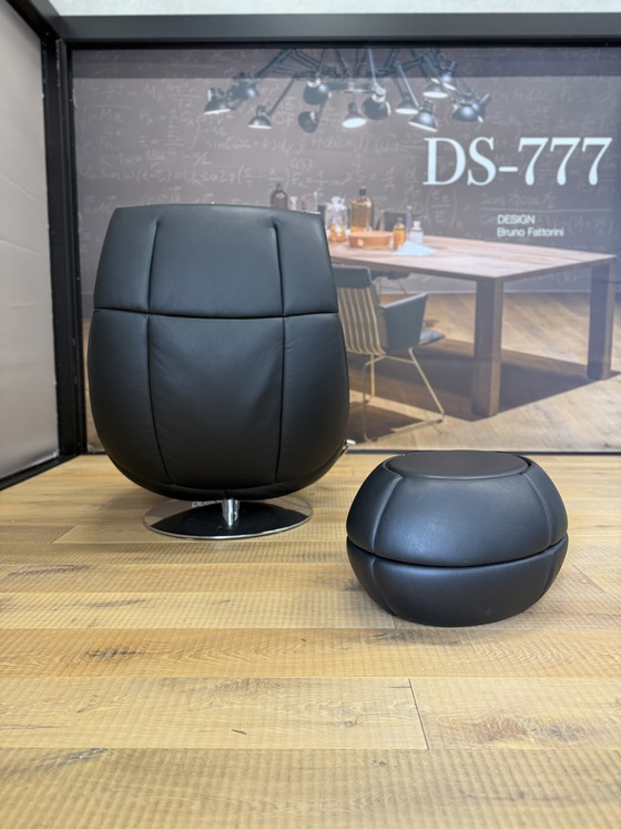 De Sede 166 Armchair with Ottoman Black Leather (photo 10 of 15)