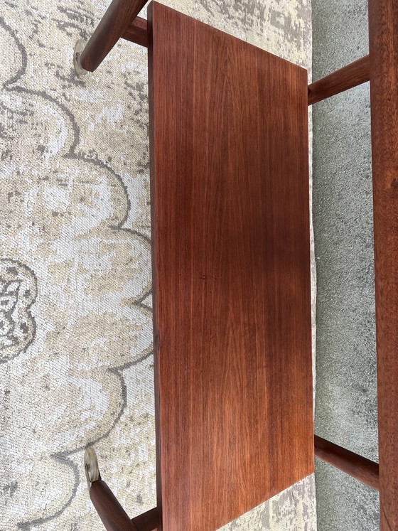 Image 1 of Tavolino laterale vintage danese in teak, carrello di metà secolo, tavolino laterale