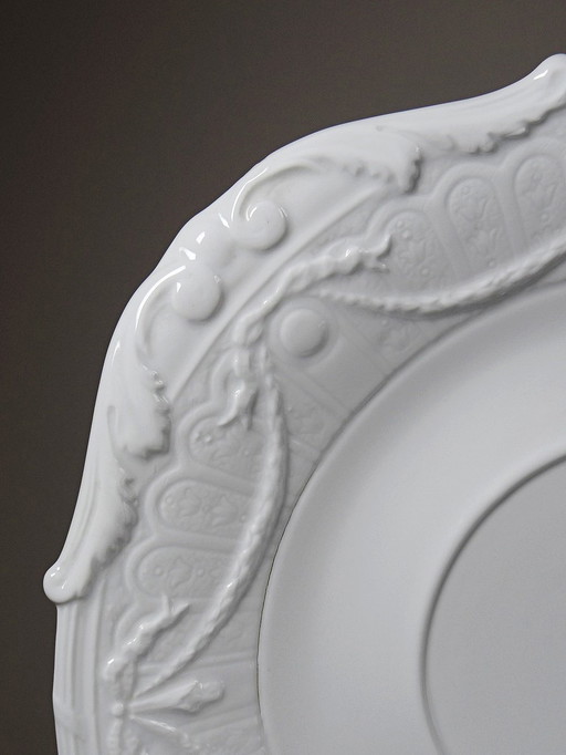 Very large Lafarge & Co Limoges porcelain centerpiece dish, vintage