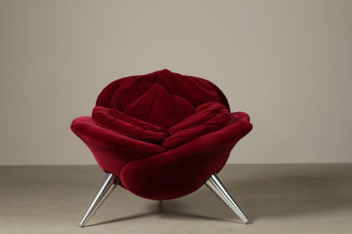 Pair of Rose lounge chairs by Masanori Umeda for Edra, Italy 1990