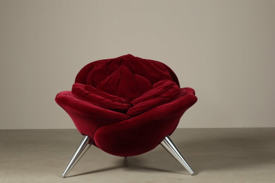 Image 1 of Pair of Rose lounge chairs by Masanori Umeda for Edra, Italy 1990
