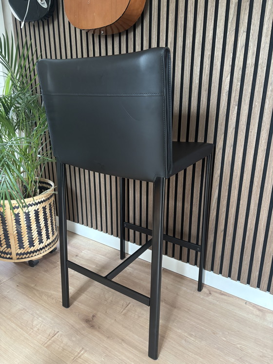 Enrico Pellizzoni Bilbao Stool Barkruk 1 Stuk – Barkrukken, Leather, Metal (photo 3 of 7)