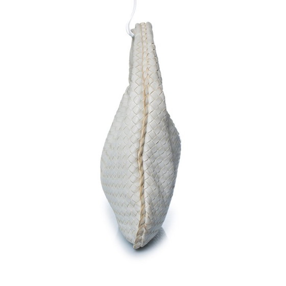 Bottega Veneta, Bolso Hobo Intrecciato en Blanco – Bolsos de hombro, Lambskin (photo 3 of 17)