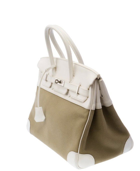 Image 1 of Sac HERMES Birkin 35 en Toile Vert - 103485 Sale price