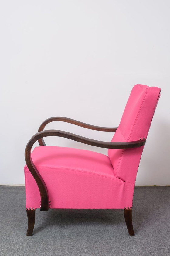 Set of Art Deco Pink Armchairs, 1920s (photo 4 of 8)
