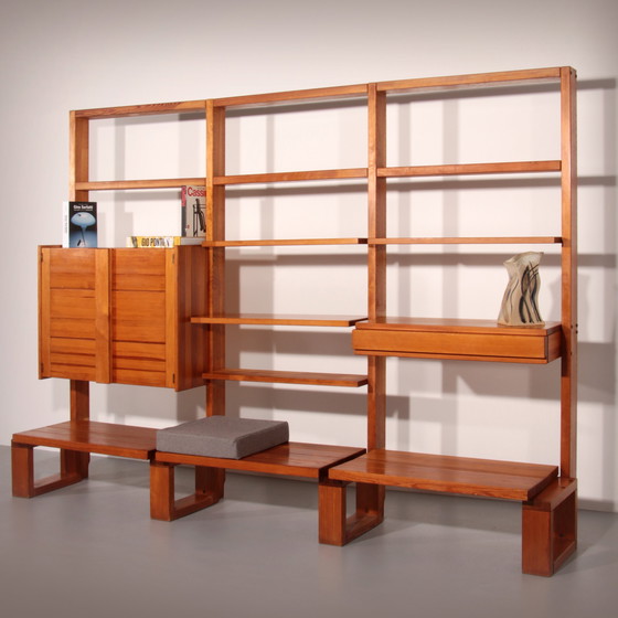 Image 1 of Sistema modulare di pareti brutaliste francesi – Eleganza industriale, ca. 1950