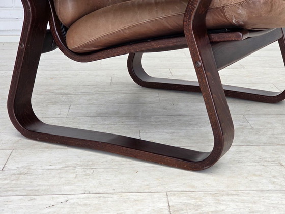 Image 1 of Década de 1970, diseño danés de Georg Thams, sillón, mobiliario de cuero.