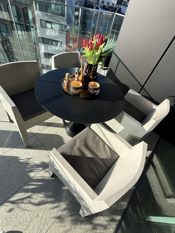Image 1 of Designer balcony set - Philippe Starck "Toy Chair" (Driade) - 4 chairs + table