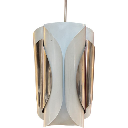 Vintage hanglamp van chroom en bakeliet, Italië 1970