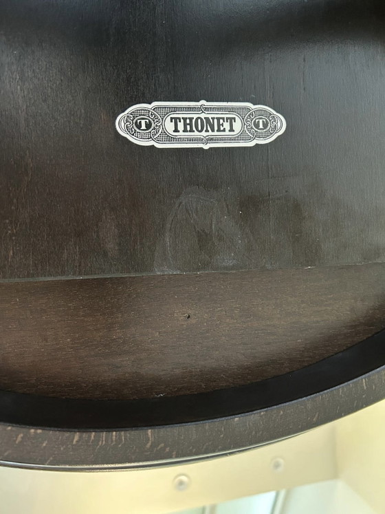 Set da pranzo originale Thonet: tavolo ovale + 6 sedie modello 19 (marcato 1987) – espandibile con 2 (photo 14 of 15)