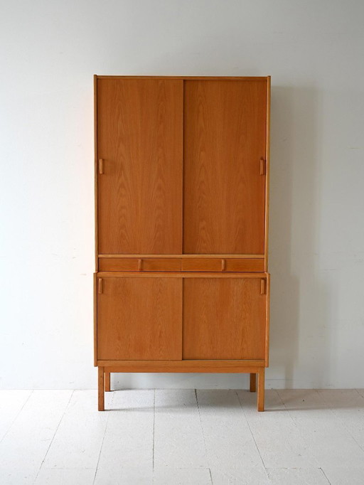 Vintage Scandinavian oak bookcase by Bodafors