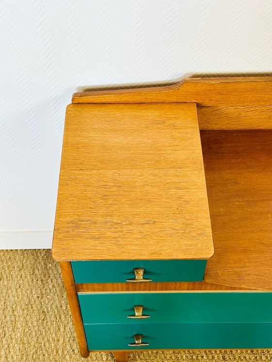 Image 1 of Vintage eikenhouten kaptafel, 1950