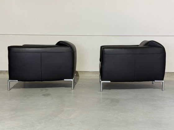 Bert Plantagie Monty Armchairs - as good as new – polished steel, Leather (photo 4 of 10)
