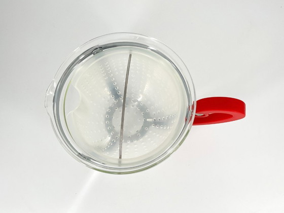 Image 1 of Rare Vintage Bodum Tea Set with Glass Teapot "Chambord"& Mugs – Scandinavian Postmodern Design, 1970s , 1980s