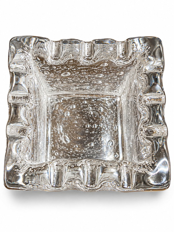 Daum Nancy Svuotatasche/Posacenere Quadrangolare in Vetro Spesso Bolle – Oggetti decorativi, Glass (photo 6 of 7)