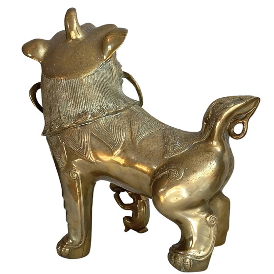Buddha monumentale dorato a fuoco – Stile Tibetano-Rattanakosin – 44 cm / 6.4 kg – Sculture, Bronze (photo 6 of 20)