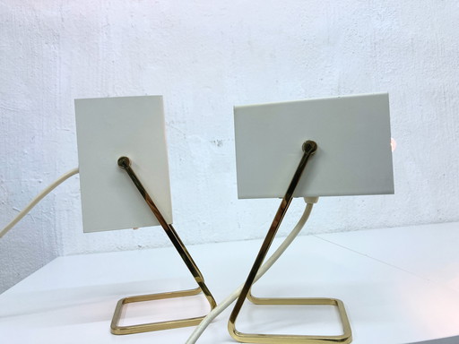 2 Kaiser Leuchten Cube Lamps Minimalist Table Lamps 60s Design