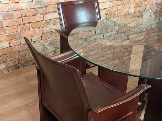 Matteo Grassi Korium Set – Pelle | Tito Agnoli – Set da pranzo, Glass, Leather (photo 2 of 5)