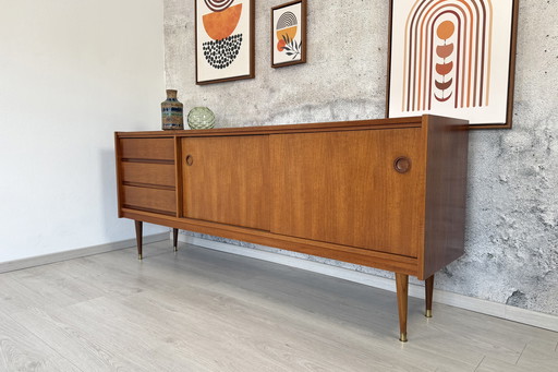 Teak sideboard / chest of drawers 200cm, 1960s