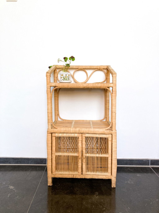 Vintage rotan bamboe kastje