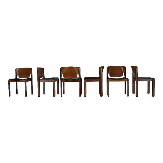 Image 1 of 6 chaises empilables modèle 122 par Vico Magistretti pour Cassina, Italie, années 1960