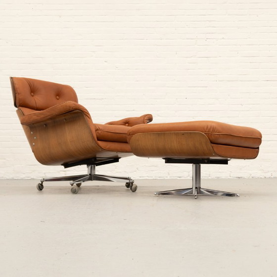Poltrona lounge Martin Stoll Giroflex anni '70 – Poltrone, Wood, Leather (photo 4 of 19)