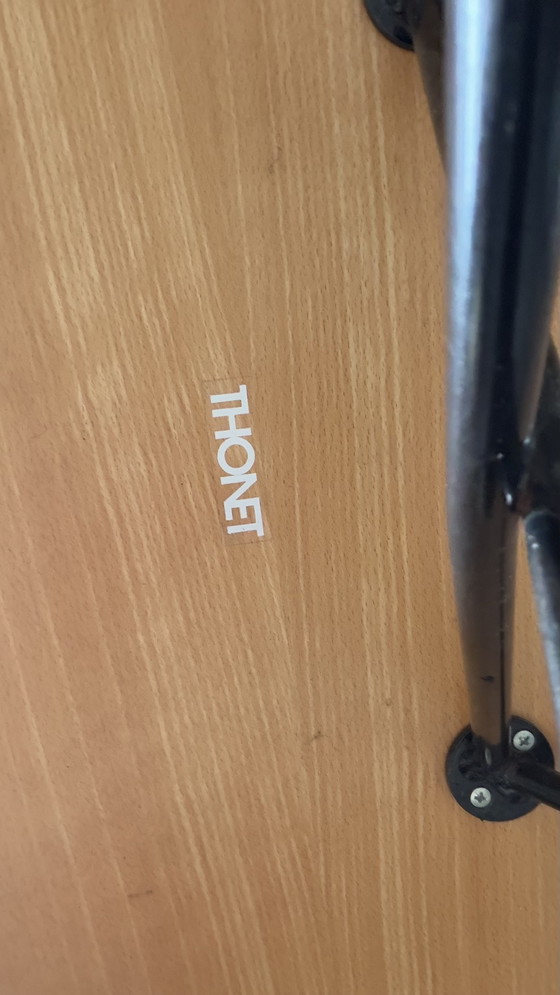 Image 1 of Mesa de reuniones original Thonet con estructura Eiffel de madera de haya, años 70, Glen Oliver Löw