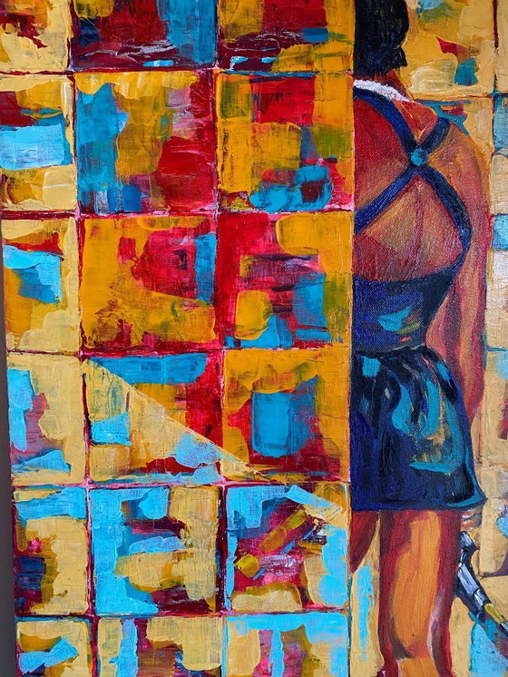 Image 1 of Contemporary 3D Acrylic Painting – Nikita Luc Besson – 40x80 cm