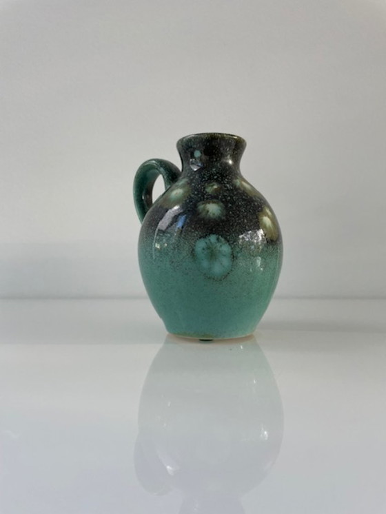 Image 1 of Mid-century vase Silberdistel jade green