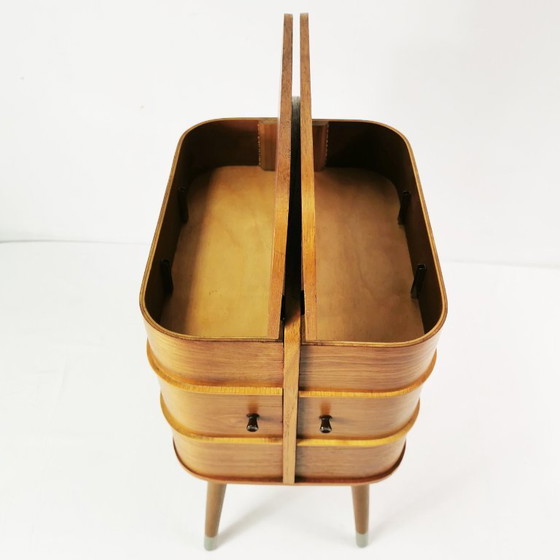Mid-century teak sewing organizer, 1960s – Side tables, Wood (photo 7 of 15)
