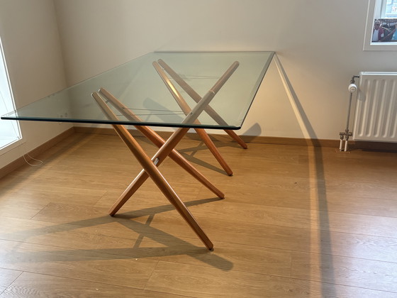 Image 1 of Mesa de comedor de cristal 1x180 Ligne Roset